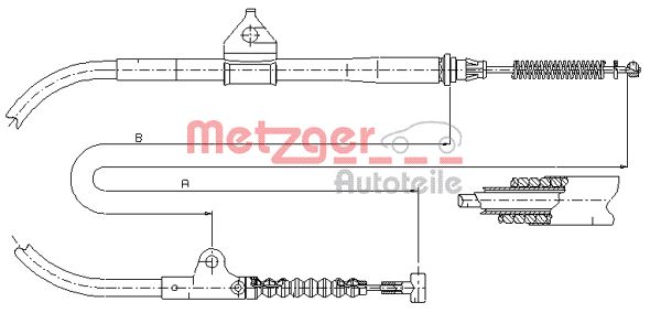 METZGER trosas, stovėjimo stabdys 17.0203