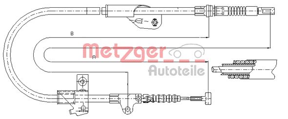 METZGER trosas, stovėjimo stabdys 17.0237