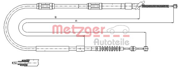 METZGER trosas, stovėjimo stabdys 17.1041