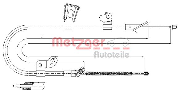 METZGER trosas, stovėjimo stabdys 17.1074