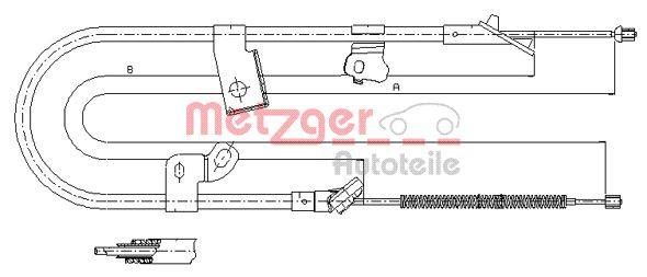 METZGER Тросик, cтояночный тормоз 17.1079