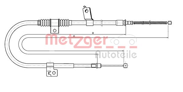 METZGER Тросик, cтояночный тормоз 17.2291