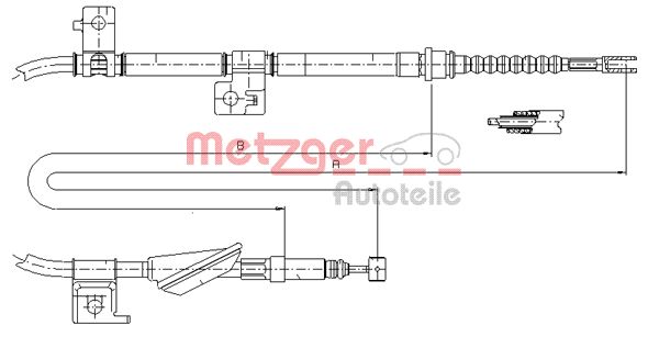 METZGER Тросик, cтояночный тормоз 17.4035