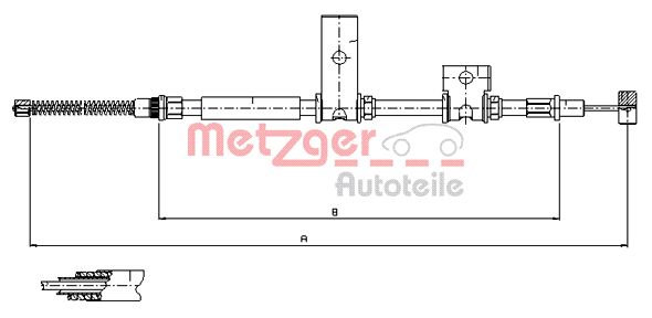 METZGER trosas, stovėjimo stabdys 17.5014