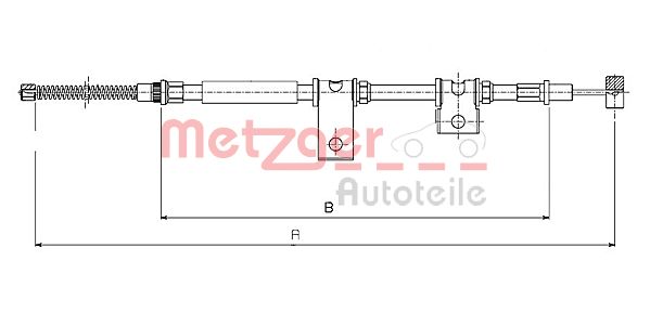METZGER Тросик, cтояночный тормоз 17.5016