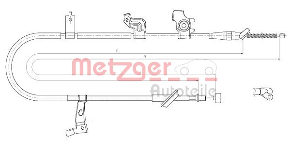 METZGER Тросик, cтояночный тормоз 17.5060