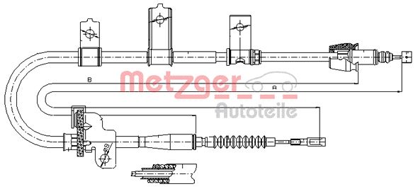 METZGER trosas, stovėjimo stabdys 17.6021