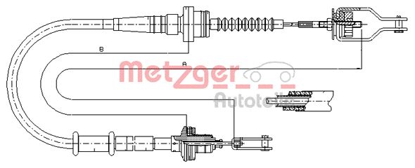 METZGER Трос, управление сцеплением 18.0035