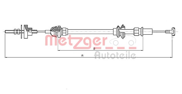 METZGER Трос, управление сцеплением 19.208E