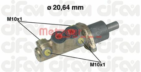 METZGER pagrindinis cilindras, stabdžiai 202-039
