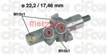 METZGER Главный тормозной цилиндр 202-175