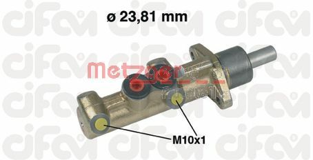 METZGER Главный тормозной цилиндр 202-298