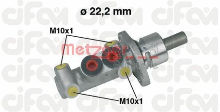 METZGER Главный тормозной цилиндр 202-302