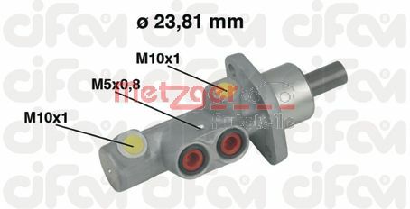 METZGER Главный тормозной цилиндр 202-452