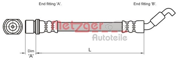 METZGER stabdžių žarnelė 4110027