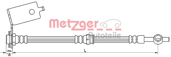 METZGER Тормозной шланг 4110140