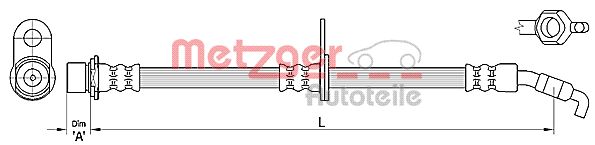 METZGER Тормозной шланг 4110375