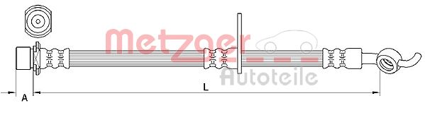 METZGER stabdžių žarnelė 4111024