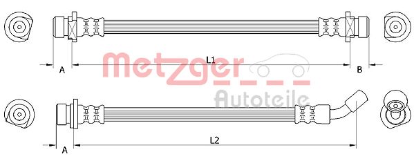 METZGER stabdžių žarnelė 4111072