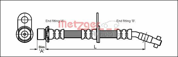 METZGER Тормозной шланг 4112166