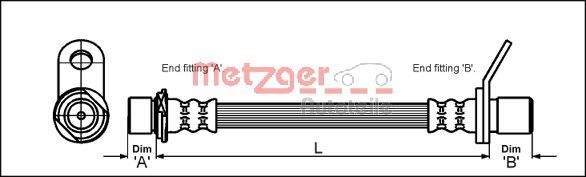 METZGER Тормозной шланг 4112172