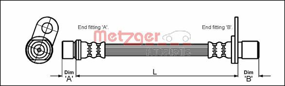 METZGER Тормозной шланг 4112180