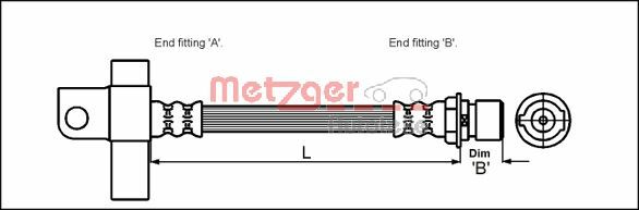 METZGER Тормозной шланг 4112508