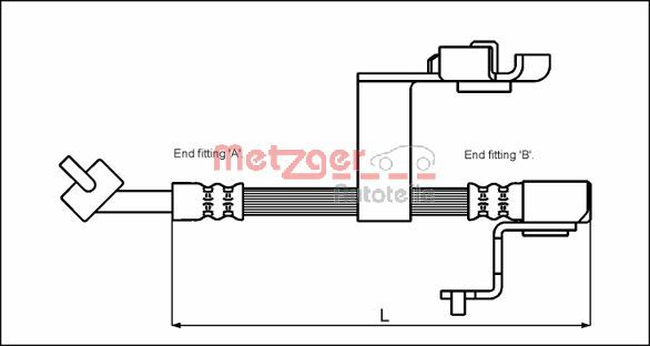 METZGER Тормозной шланг 4112509