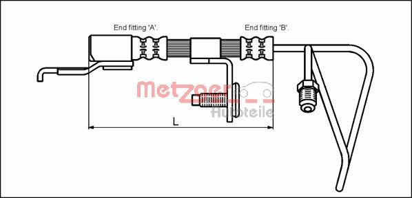 METZGER Тормозной шланг 4112511