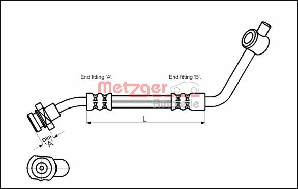 METZGER Тормозной шланг 4112529