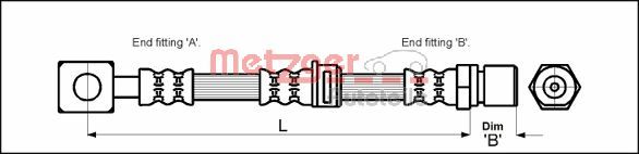 METZGER Тормозной шланг 4112814