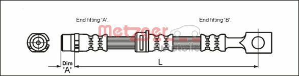 METZGER stabdžių žarnelė 4112825