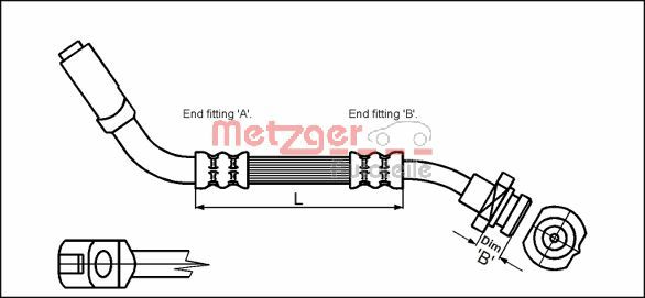 METZGER Тормозной шланг 4114724