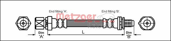 METZGER stabdžių žarnelė 4114730