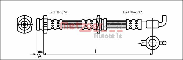 METZGER stabdžių žarnelė 4114760