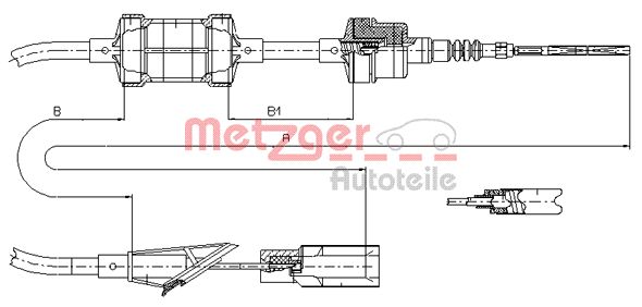 METZGER Трос, управление сцеплением 412.11