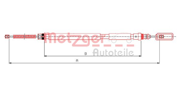 METZGER trosas, stovėjimo stabdys 491.4