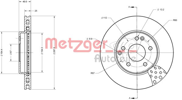 METZGER Тормозной диск 6110024