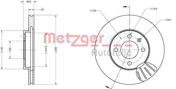 METZGER Тормозной диск 6110026