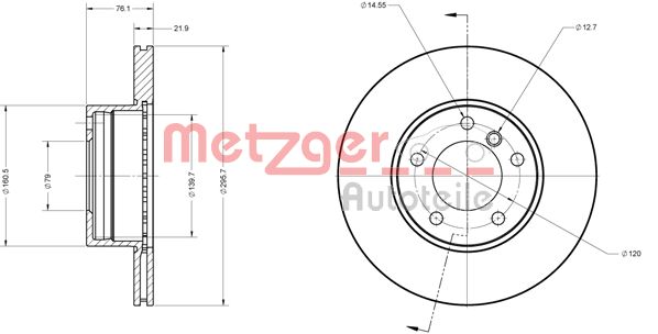 METZGER Тормозной диск 6110028