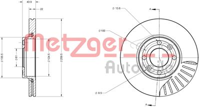 METZGER Тормозной диск 6110047