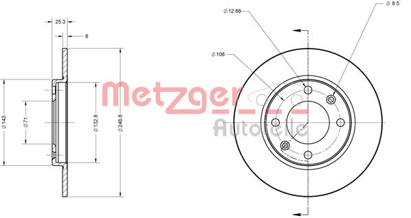 METZGER Тормозной диск 6110048
