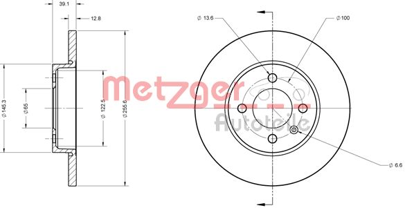 METZGER stabdžių diskas 6110056