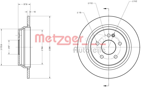 METZGER Тормозной диск 6110126