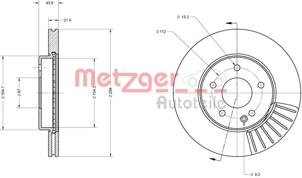 METZGER Тормозной диск 6110135