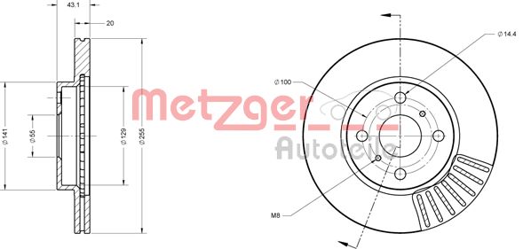 METZGER Тормозной диск 6110154
