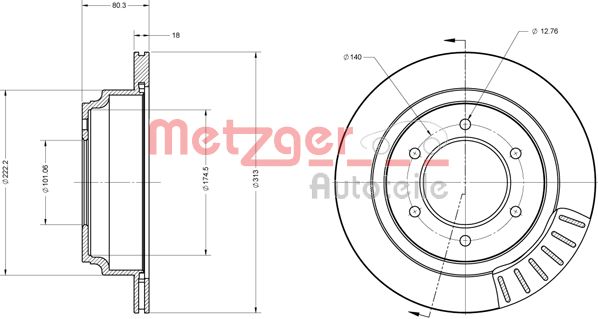 METZGER Тормозной диск 6110158