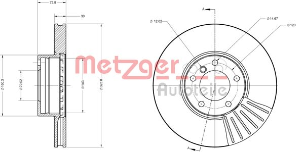 METZGER Тормозной диск 6110171