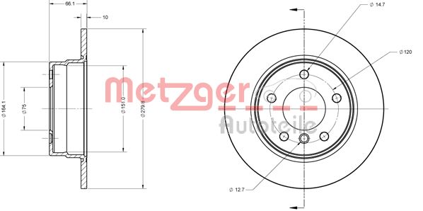 METZGER stabdžių diskas 6110184