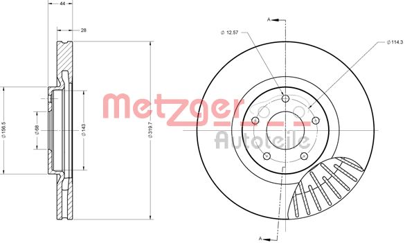 METZGER Тормозной диск 6110189